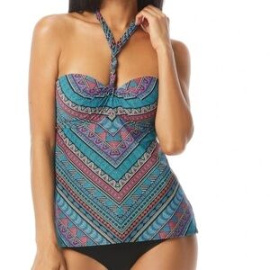 NWT Coco Reef Five Way Bra Sized Underwire Tankini Top - Santa Cruz